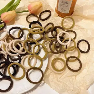 20 Pack of Damage-Free Solid Color Headbands for Women's Thick Hair, Soft Seamless Ponytail Holder, Elastic Scrunchie (Mixed)