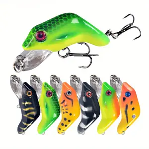 6pcs Weedless Frog Lures Heavy Topwater, Realistic Clear Frog Design Weed Guard Hooks for Bass Pike Zander, Murky Brackish Water Fishing