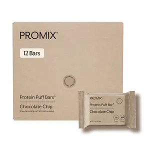 Promix Plant Protein Puff Bars – 11g Vegan Protein 5g Sugar – Marshmallow Crispy Treat–Style – Chocolate – 12 Bars Promix Plant Protein Puff Bars – 11g Vegan Protein 5g Sugar – Marshmallow Crispy Treat–Style – Chocolate – 12 Bars