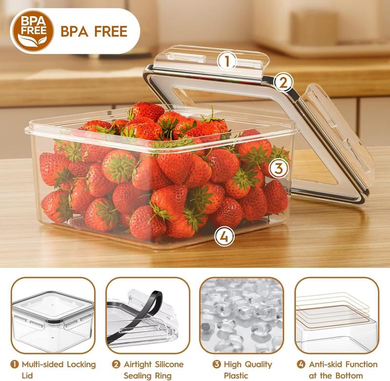 [Valentine’s Day Gift] 40 PCS Extra Large 85oz Airtight Food Storage Containers Set (20 Containers + 20 Lids), Leakproof, Reusable, Microwave & Dishwasher Safe, with Labels & Pen