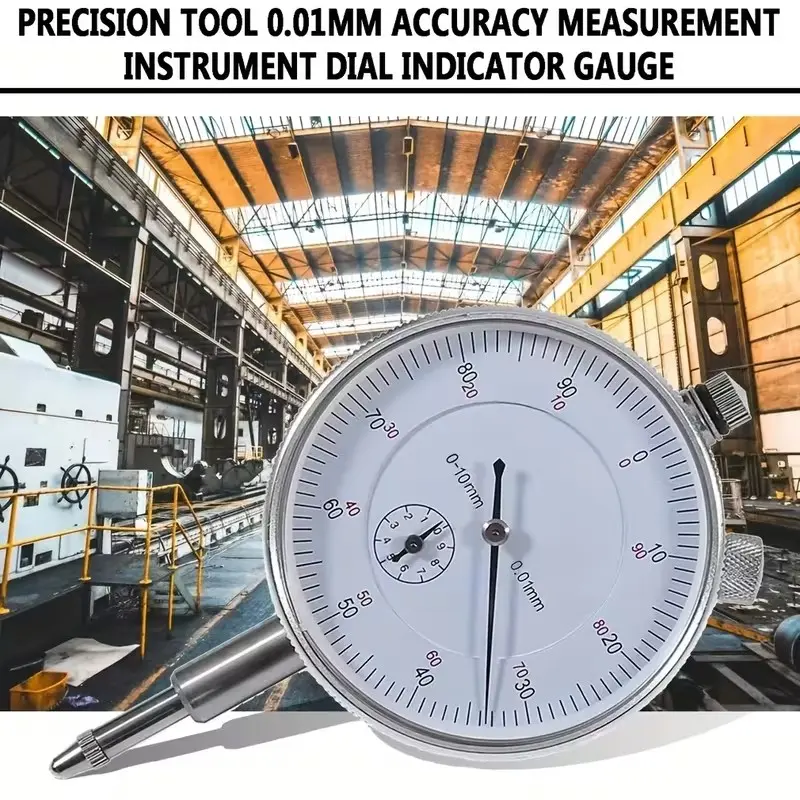 Precision Tool Meter with 0-10mm Dial Indicator Gauge, Portable High Accuracy Measurement Tools, Ideal for Engineering & Construction, Quality Control, Measurement Instruments