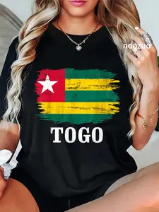 100% Cotton Vintage Togo Flag For Togolese Gift T-Shirt