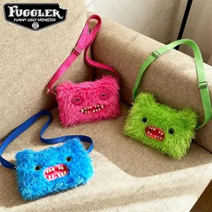Original Fuggler Ugly Teeth Monster Plush Toys Crossbody Bag Kawaii Fugglers Screech Mr Buttons Peluche Dolls Shoulder Bag Gift