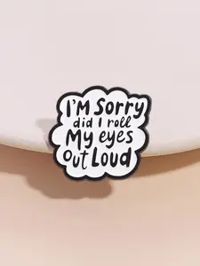 Letter Pattern Brooch, Fashion Brooch for Women & Men, Enamel Pin Suitable for Backpacks, Jeans, Scarves, Hats Decoration, Casual Alloy Accessories for Daily Wear, Flower Brooch Pin