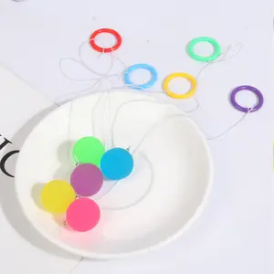 1/3/5Pcs New Kids Rope Jump Ball Nostalgic Toy Solid Color Pulling Rope Elastic Ball Gift for Children