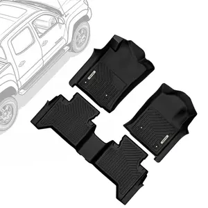 OEDRO Floor Mats for Toyota Tacoma Double Cab 2005-2011 Custom Fit Front & 2nd Seat Liners Set