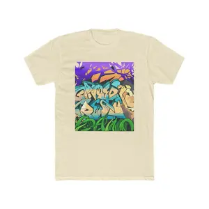 The Gamer Fresh Graffiti Mural Men's Cotton Crew Solid Natural T-Shirt