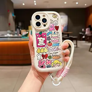 Cartoon and Anime Pattern with Hand Rope Combination Set phone Suitable For OPPO A11K Case is suitable For OPPO A11K/A11S/A12/A12E/A12S/A15/A15S with TPU Shock proof design perfect for popular