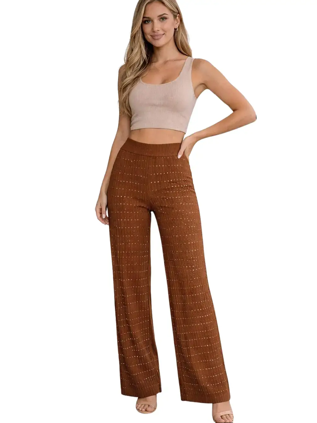 Wide Leg Pants Stylish Bold Versatile Wear Comfortable Fit Easy to Pair for Casual Outings & Parties