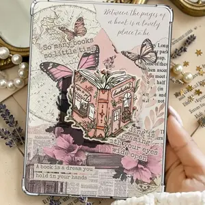Bookshop Aesthetic Magnetic Kindle Grip – Floral Coffee Reader Gift for Book Lovers