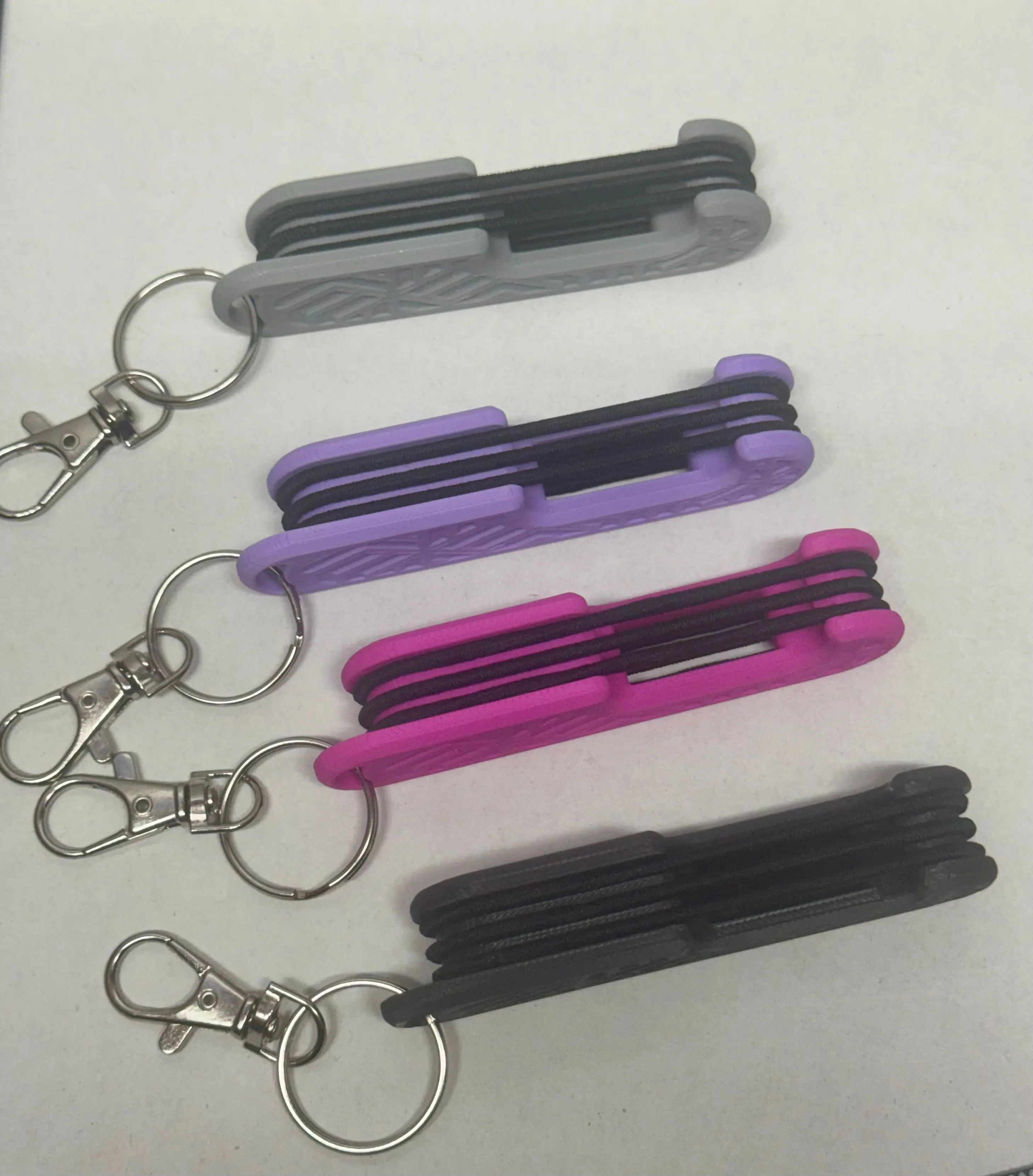 Elastic Hair Tie Holder Keychain