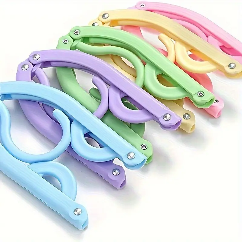 1pc household multifunctional travel folding clothes rack portable magic plastic clothes rack plastic clothes hanger Foldable Hanger
