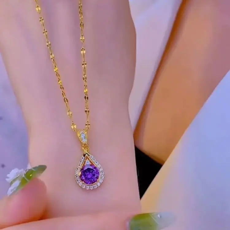 8123  Golden Purple Water Drop