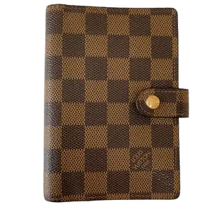 Pre-owned Louis Vuitton Agenda Small Leather Goods Damier ebene Planner unisex PM ca0011 authentic with COA
