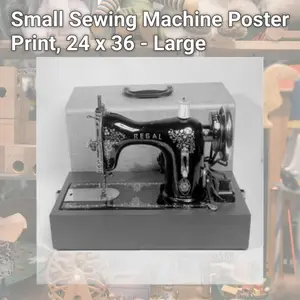 Small Sewing Machine Poster Print, 24 x 36 - Large
