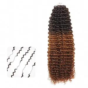 QVR #T4/30 Crochet Hair Small Kinky Curly Machine Made Feather Human Hair Extension TikTokShopBlackFriday