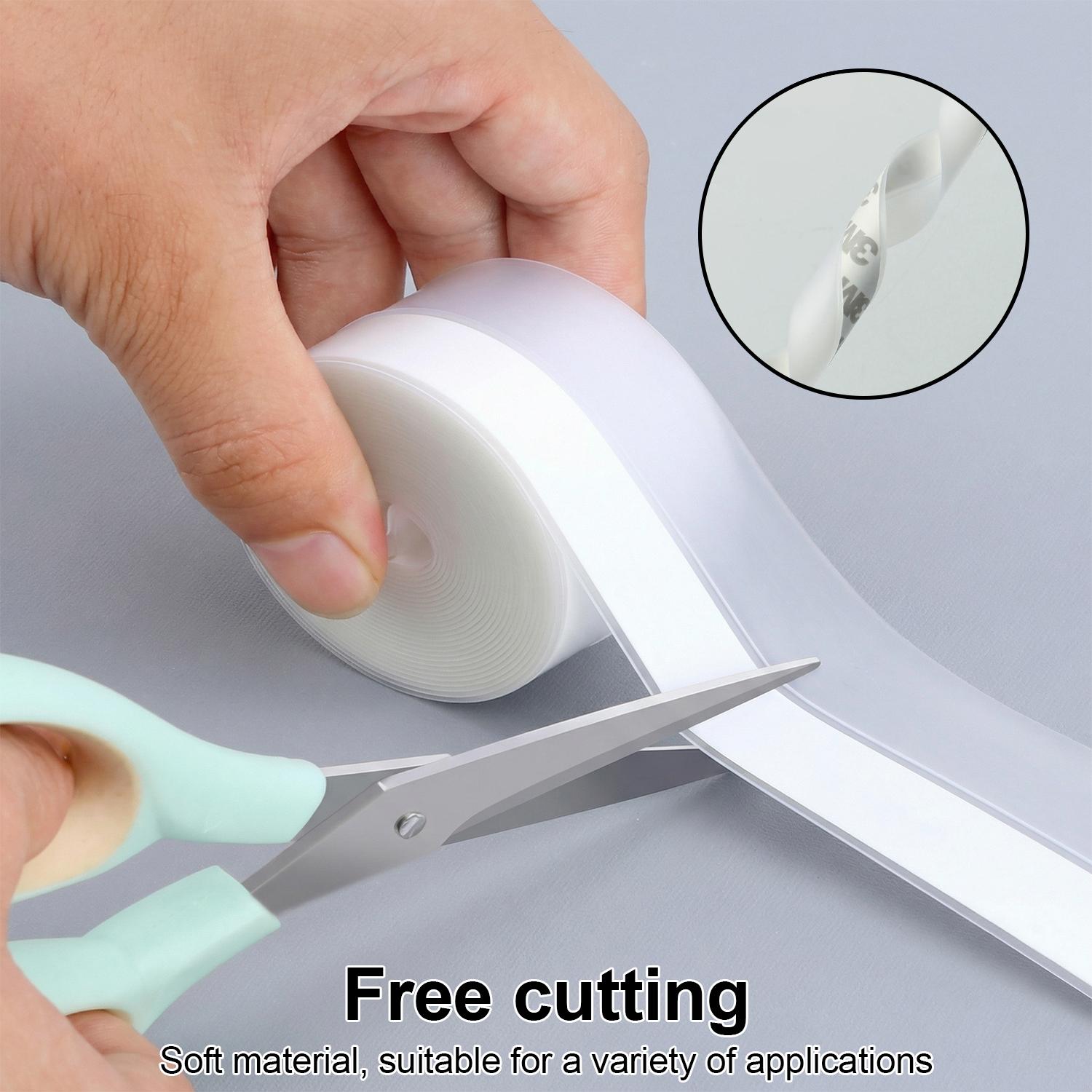 Silicone Seal Weather Stripping Insulation Tape - Self-Adhesive Silicone Weather Stripping Weatherproof Soundproof Insect repellent for Door & Window, Under-Door Draft Stopper, Bottom & Side Seal - Glass Gaps