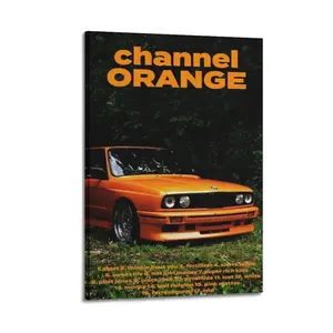 Frank Ocean Channel Orange HomeDecor WallArt LivingRoom Canvas for Bedroom Decor Canvas Poster Aesthetic Office Bathroom Painting Picture Print Modern Family