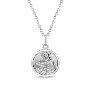 First Communion Medal 13mm Toddler/Kids Necklace Religious - Sterling Silver First Communion Medal 13mm Toddler/Kids Necklace Religious - Sterling Silver