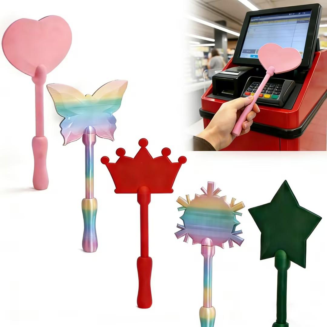 3D Printed Tap to Pay Wand – Contactless Payment Magic Wand for Drive-Thru – Fun & Hygienic – No More Leaning Out of Car Window – Choose Crown, Snowflake, Butterfly or Heart Shape