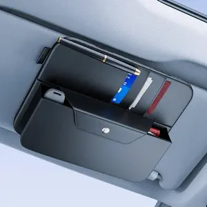 New Sun Visor Storage Clip, Phone Card Pen Holder, Car Organizer, Easy Access, Automotive Accessories, Convenient and Practical