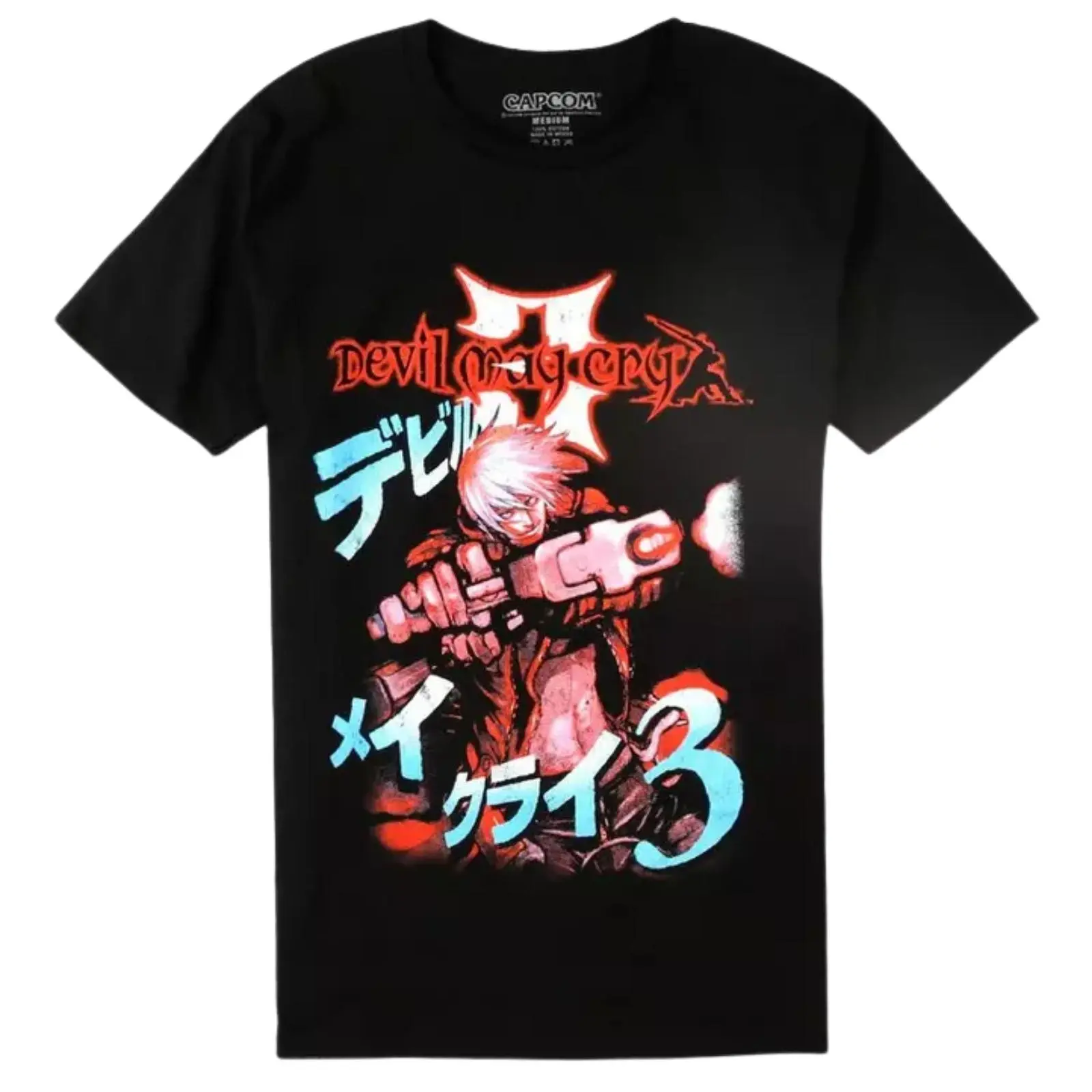 Men's Devil May Cry 3 Dante Print T-Shirt - Short-Sleeve, Crew Neck, Loose Fit, Breathable Cotton, All Seasons Casual Easy-Coordination Menswear Top