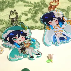Venti & Barbatos acrylic keychains – Genshin Impact inspired charm