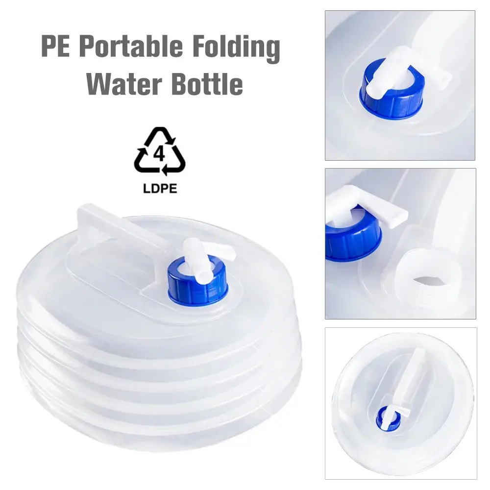 Collapsible Water Bucket, Large Capacity Foldable Portable Pail with Handle – BPA-Free Collapsible Water Container for Outdoor Camping, Hiking, Picnics, Emergency Water Storage, Travel, and Road Trips