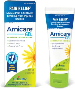 Boiron Arnicare Gel – 2.6 oz | Soothing Relief for Joint & Muscle Pain, Soreness, Swelling & Bruises | Non-Greasy, Fragrance-Free Arnica Gel Healthcare Therapeutic