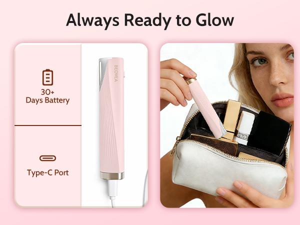 Sonic Dermaplaning Tool for Face, Rechargeable Peach Fuzz Remover with LED Light, 3-Speed Vibration for Smooth Radiant Skin, 6 Replacement Blades, Electric Facial Hair Removal Tool for Women, Exfoliating Face Shaver for Glowing Skin