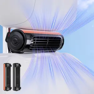 Adjustable car fan, USB powered portable car seat cooler, rear seat passenger, adjustable air vent, no battery required, 3gear wind speed, suitable for most cars, car accessories, SUV、 RV, boat, Multifunctional Fan