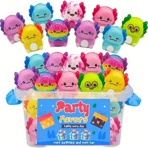 Slow-Rise Axolotl Squishy Toys, 6 or 12 pcs Cute Mini Kawaii Squishies for Stress Relief, Party Favors & Goodie Bag Fillers, TikTok Viral Fidget Toys