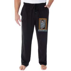 Seinfeld TV Series Men's Cosmo Kramer Portrait Painting Loungewear Sleep Bottoms Pajama Pants
