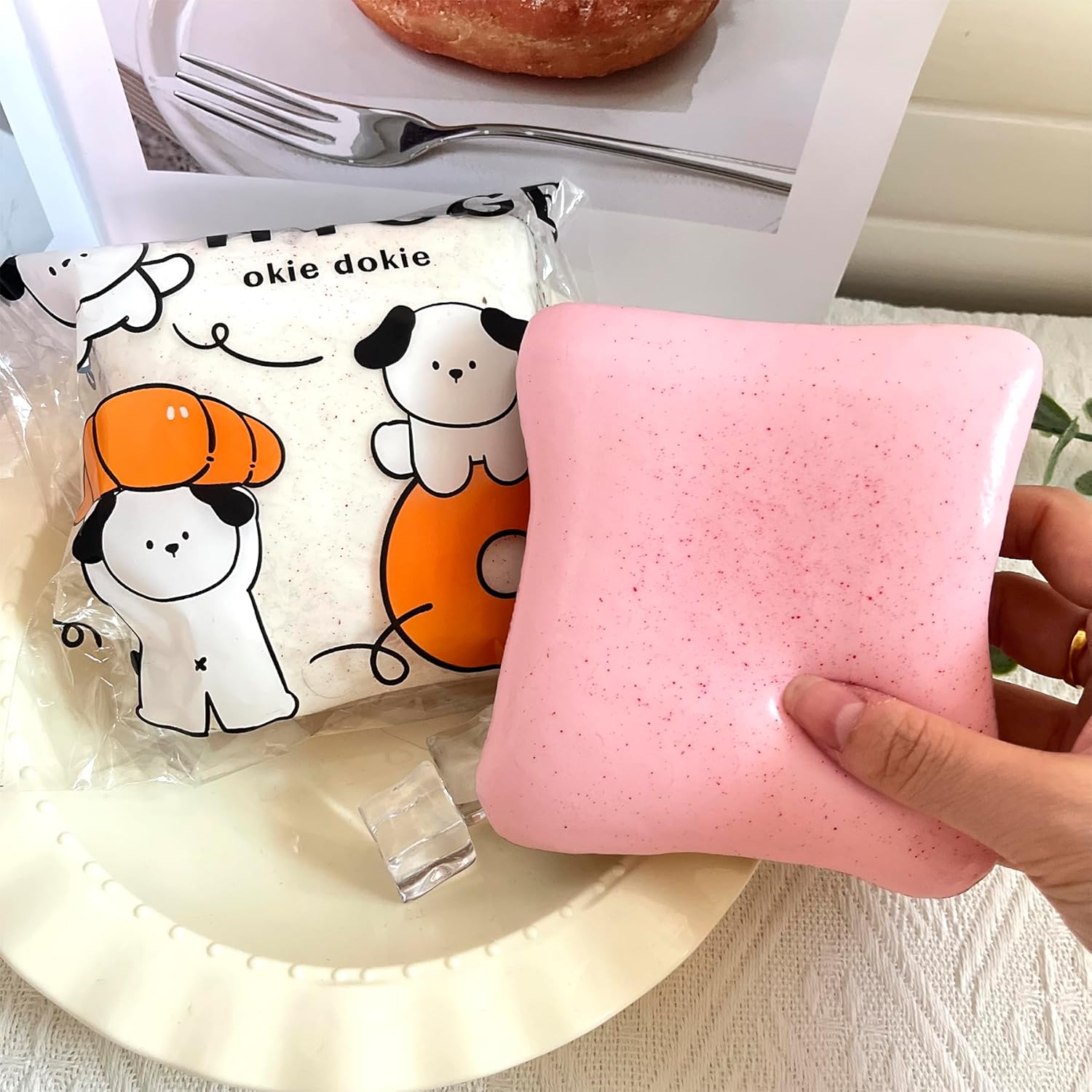 Bread Butter Squishy,Slow Rising Squishy，Stocking Stuffers,Stress Balls，Stress Relief & Fidget Toys for ADHD，Party Favor Gift