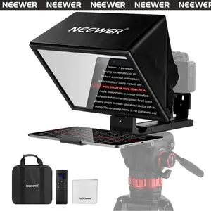 NEEWER X12B 12" Teleprompter for iPad/Tablet/Phone & DSLR, No Assembly, All-in-One Aluminum Alloy Video Prompter with Bluetooth Remote & App Control for TikTok Live Streaming/YouTube/Video Recording