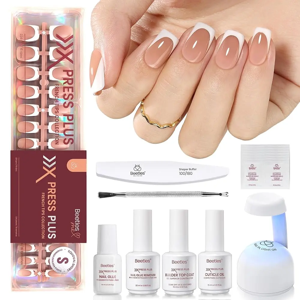 Short Square【Brown】16Sizes 224Pcs+Glue+Lamp Kit