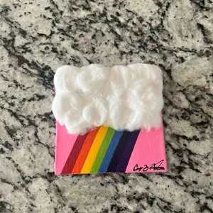 Acrylic Canvas - 4"x4" (small) Handmade with Acrylic Markers