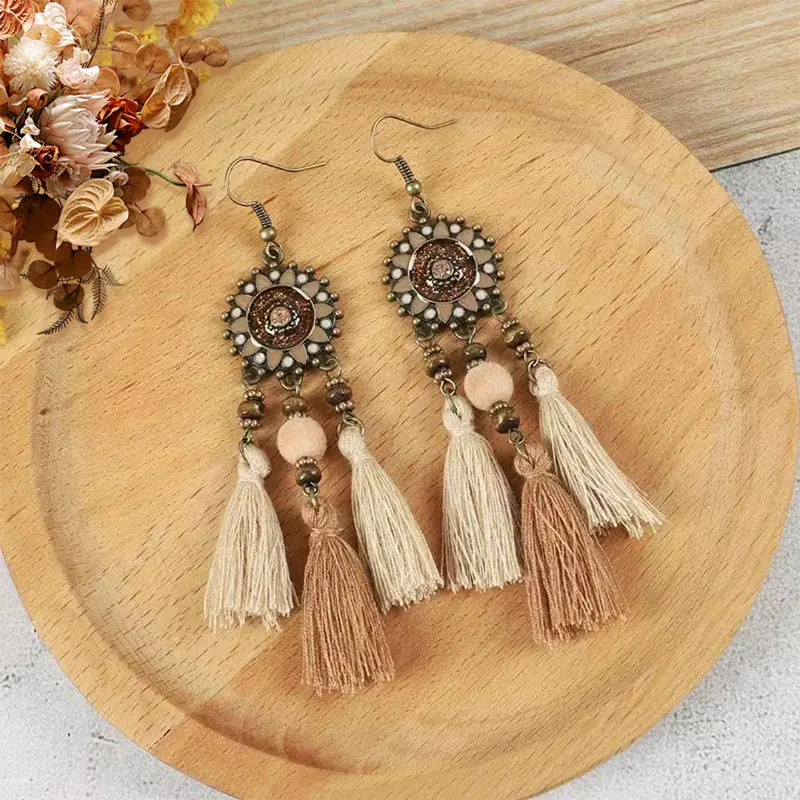 H2090 1 tassel earrings