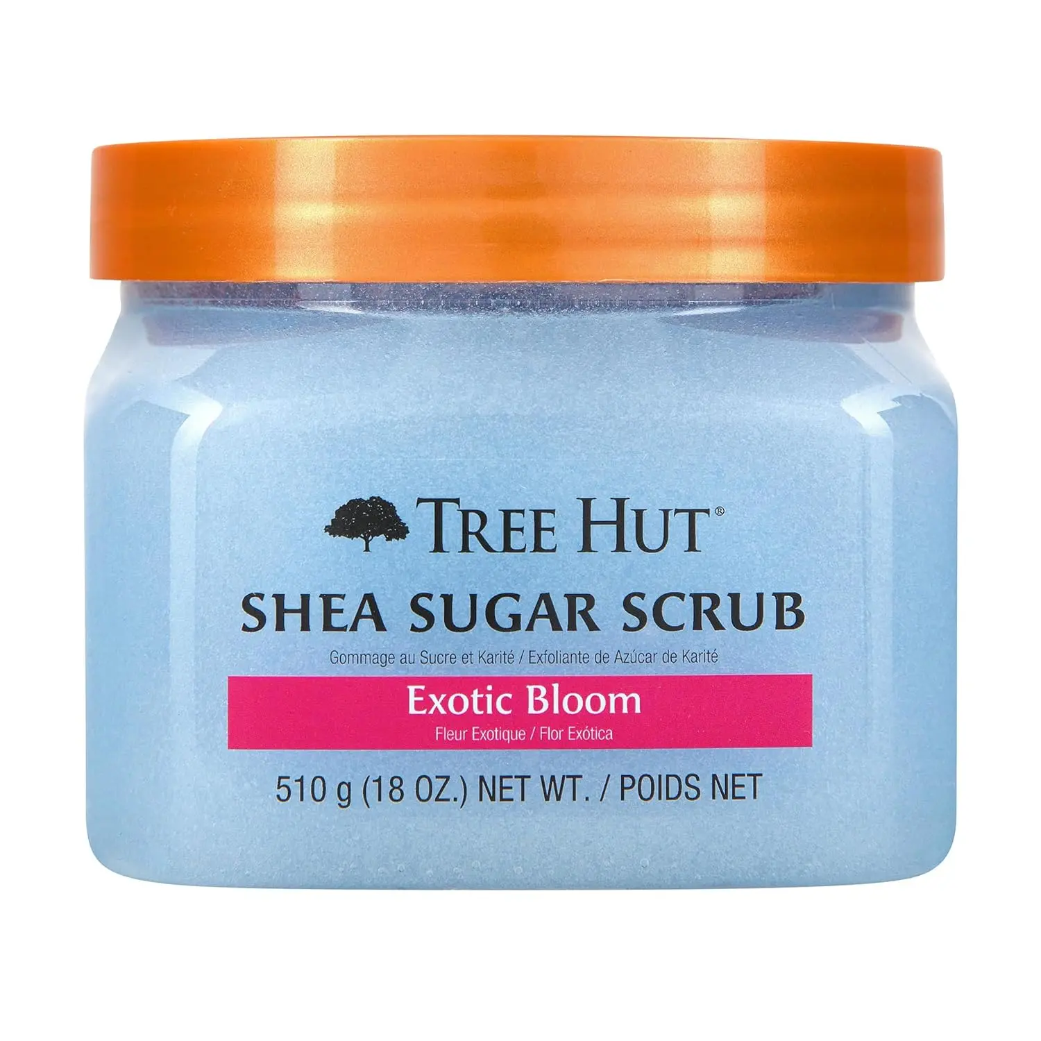 Tree Hut Exotic Bloom Body Scrub, Exfoliating Sugar Scrub, Vegan, 18 Oz | Exfoliating & Nourishing with Shea Butter & Essential Oils, Body Exfoliator for All Skin Types, Self Care Gifts for Women