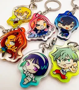 Alien Stage Keychain - ALNST Ivan Till Mizi Sua Hyuna Luka - Cute Acrylic Cartoon Keychain, Funny Meme Character Charm for Keys, Bags, Backpack, Durable Gift for Fans & Collectors