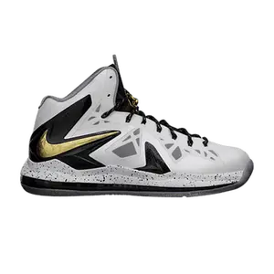 Nike LeBron 10 P.S. Elite+ 'White Gold Black'