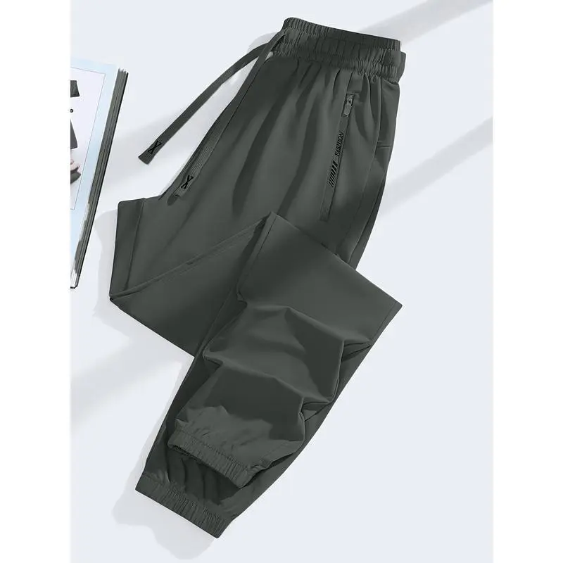Women's High-Stretch Nylon Joggers - Casual Sports Pants with Elastic Waistband, Cuffed Ankles, and Side Pockets, Breathable Knit Fabric for Spring & Summer, Summer Joggers | Cuffed Ankle Pants | Breathable Fabric Women's High-Stretch Nylon Joggers - Casual Sports Pants with Elastic Waistband, Cuffed Ankles, and Side Pockets, Breathable Knit Fabric for Spring & Summer, Summer Joggers | Cuffed Ankle Pants | Breathable Fabric