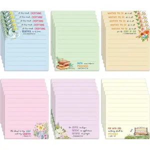 30 Pack  Sticky Notes - 600 Sheets Christian Notepads Inspirational Sticky Notes Religious  Verse Quotes Notepads for Message Reminder Gifts Diary Lists Schedules Studying Office School