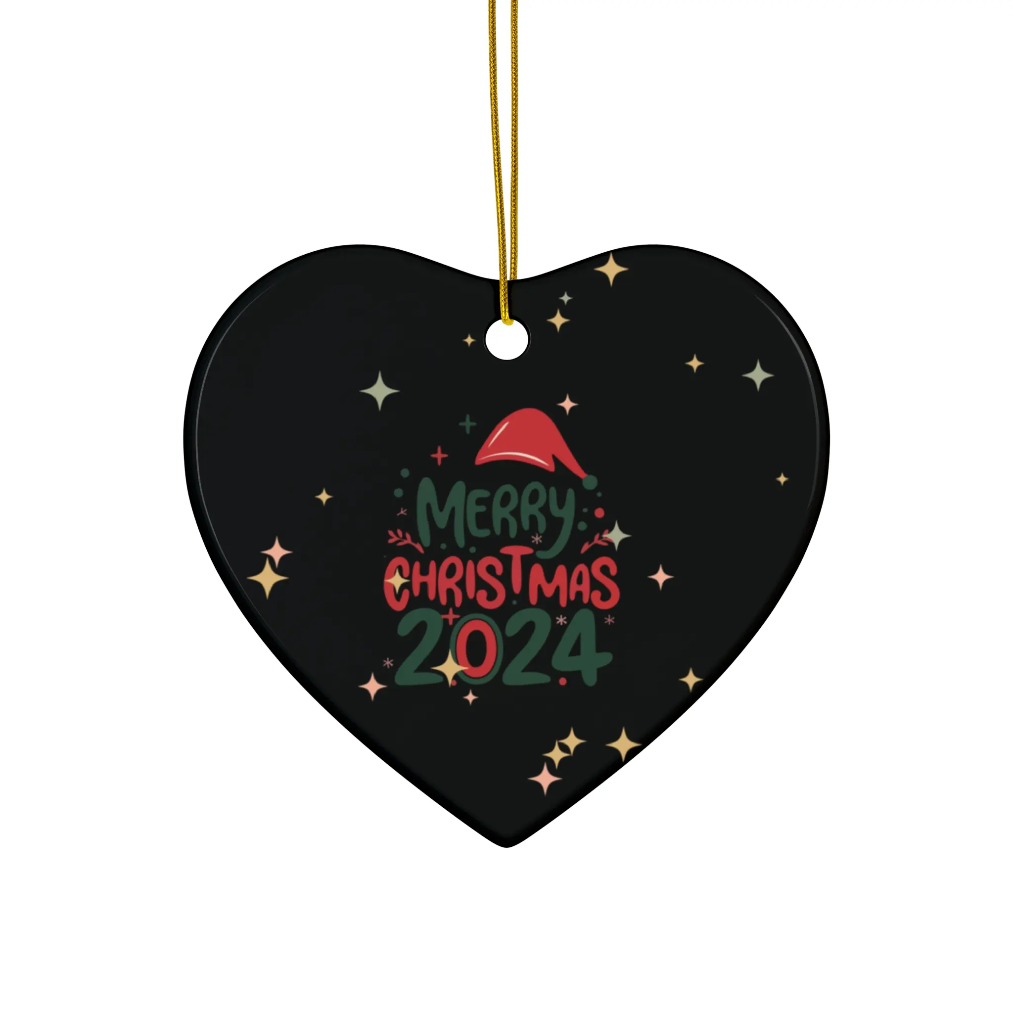 Copy of Heart Christmas Ceramic Ornament 2024