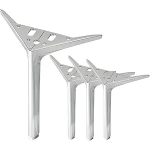 8 Inch  Metal Furniture  Heavy Duty Triangle Furniture  DIY Modern Replacement  for Cabinet Sofa Couch Chair-Set of 4