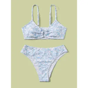 Teen Girls Floral Bikini Set Summer Beach
