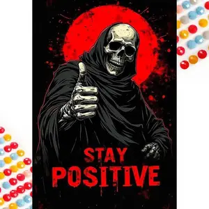 5D DIY Full Drill Diamond Painting - Diamond Painting Kit Skull, Red Moon. Mosaic Canvas DIY Wall Art, Home Wall Decoration.