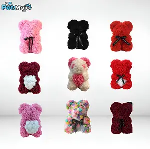 Bear Design Artificial Rose Bouquet, Lifelike Artificial Flower, Romantic Gift for Anniversary, Wedding Party Decoration, Mother's Day gift for Mom, Gift for Girlfriend, Gift For Kids