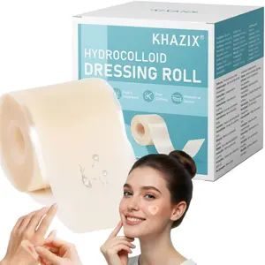 KHAZIX Hydrocolloid Dressing Roll 2in×5ft, Customizable Cut‑to‑Fit Skin Protective Tape, Waterproof Breathable Skin‑Friendly Barrier for Daily Care