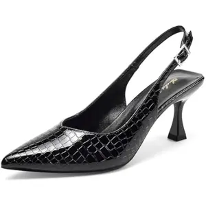 Women's Kitten Heel Slingback Low Pumps 3 Inches Stiletto Pointed Closed Toe Elegant Dressy Bridal Wedding Party Shoes